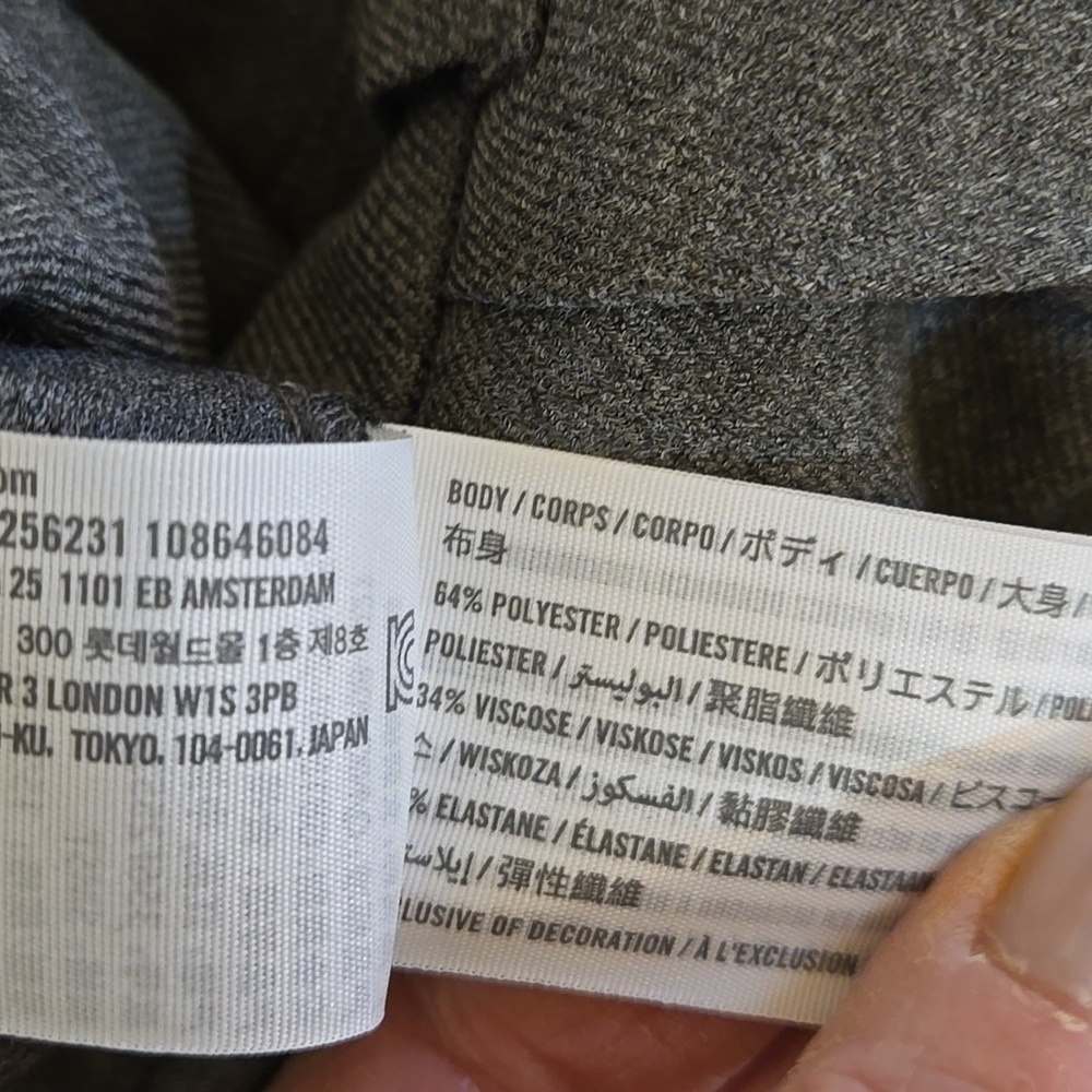 Hollister Uktra Hi Rise Wide Leg Gray Trouser Dress Pants - Picture 6 of 7